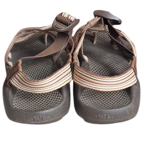 Chaco ZX2 Classic Women"s 6 Sandals Brown Tan‎ Stripes Hiking Water Sandals - Picture 4 of 7